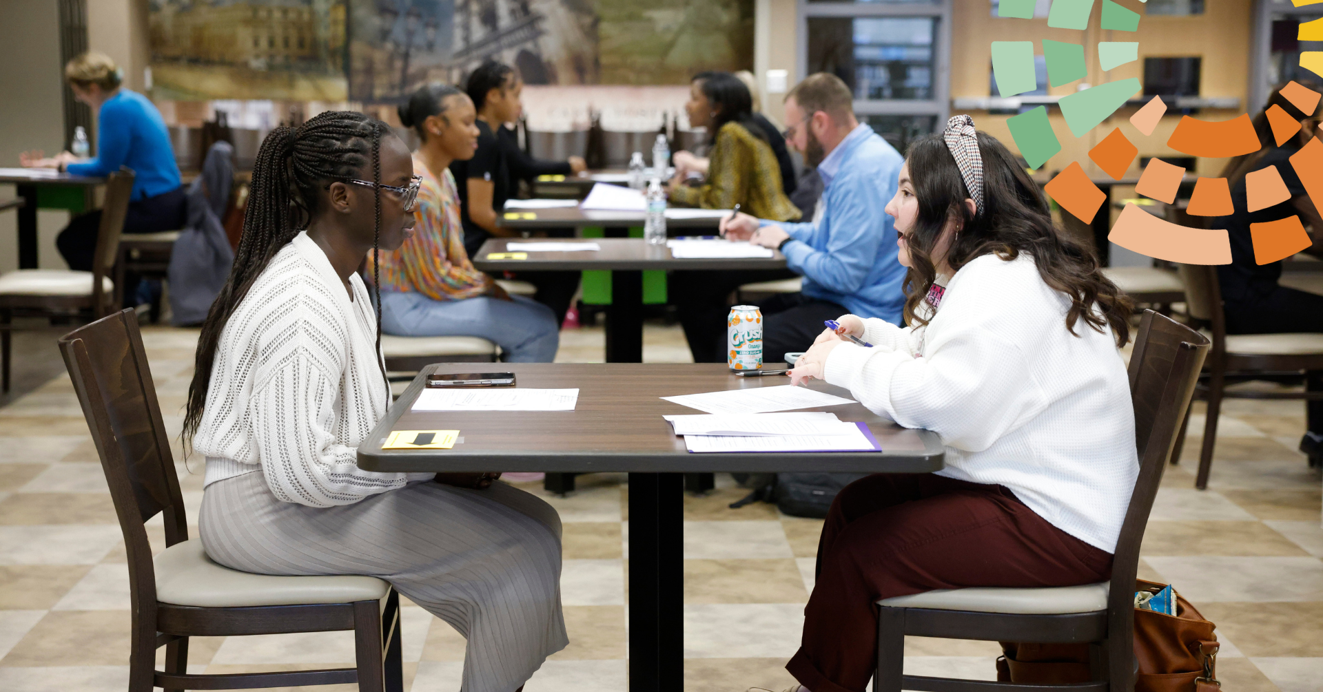 Area 31 students engaged in mock interview